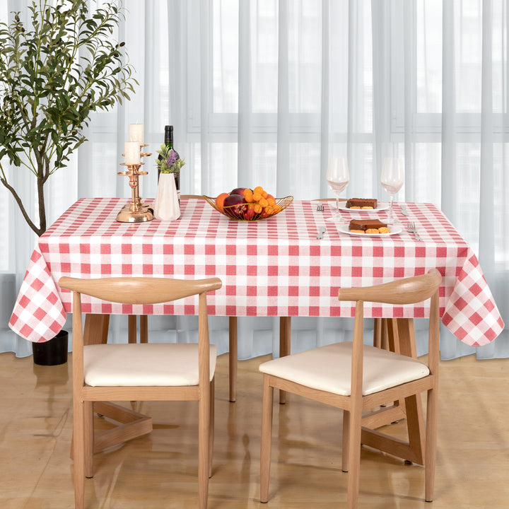 RAY STAR Pink Tablecloth With Flannel Backing Round and Rectangle