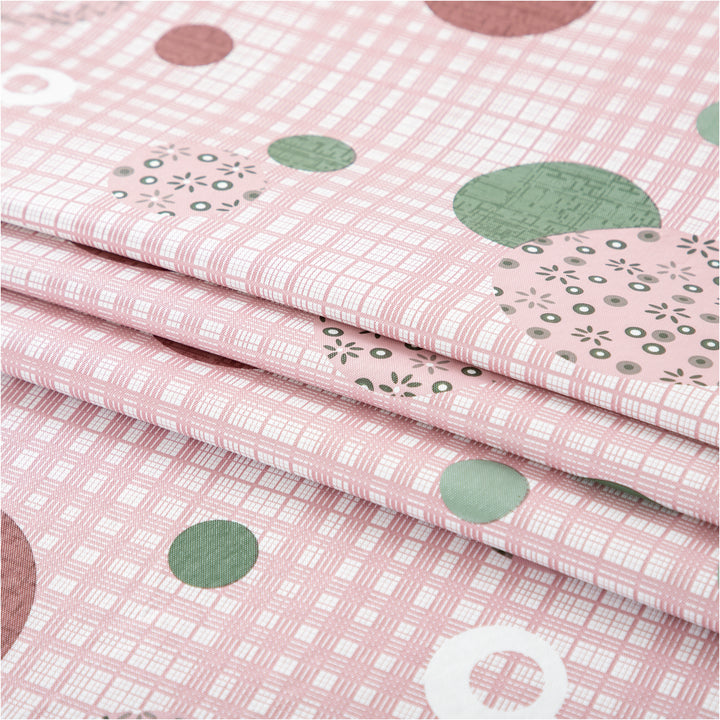 RAY STAR Cute Circle Tablecloth With Flannel Backing Round and Rectangle (Pink)