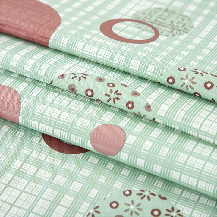 RAY STAR Green Cute Circle Tablecloth With Flannel Backing Round and Rectangle