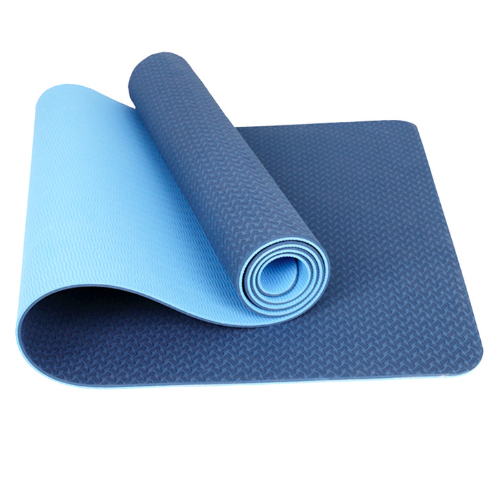 RAY STAR 6mm Double Layer Blue TPE Yoga Mat for Premium Pilates
