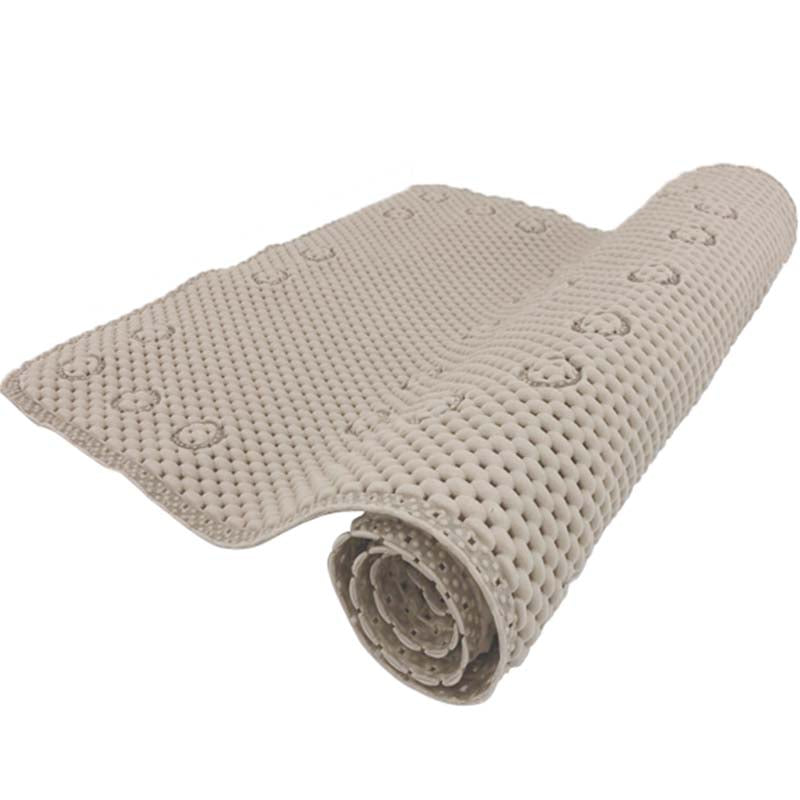 Ray Star 17 in. x 36 in. Gray PVC Foam Bathtub Mat Non-Slip Shower and Bath Mats